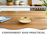 Stainless Steel Cooking Pan with Smooth Handles, Golden Paella Pan for Household Use, and Easy to V1366-AZ2-W-12105