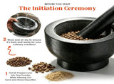 Granite Mortar and Pestle Set, 480ml Heavy Duty Stone Grinder Bowl with 15.5cm Pestle, Dark Grey, V1181-HI021