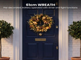 Christabelle Deluxe Mountain Pine 3pc Set 7.5ft Pre-lit Tree 61cm Wreath 2.74m Garland LED Ligh CMB-SENDMP75-WG
