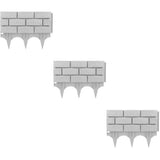 Garden Edging Fence, Light Grey Plastic, Decorative V1366-AZ2-W-13583
