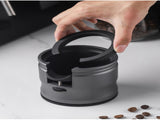 Dark Grey Round Professional Aluminum Espresso Tamping Station - Adjustable Portafilter Holder Stand V888-ELOSUNG23970