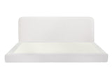 Artiss Queen Bed Frame Boucle Fabric Vacuum Compressed Beds Washable Cover No-Assembly BFRAME-FOAM-SOLIS-Q-WH