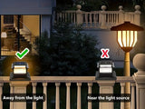 solar post cap lights, outdoor LED lights, nickel batteries, IPX4 water resistant, garden lighting, V1106-DSZ-001-006-BLK-6PCS