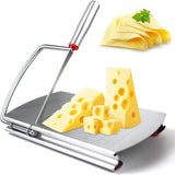 Stainless Steel Cheese Slicer with Cutting Wire and Measurement Markings for Precise Slices & Cubes V1258-DP02-BOL-232