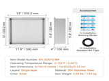 33.02 x 33.02 cm No Tile Shower Niche 304 Stainless Steel, Wall-Inserted Niche Recessed Double V952-BXGLYBK1C13YZKIQ0V0
