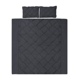 Giselle Bedding Quilt Cover Set Diamond Black Super King QCS-DIAM-BK-SK