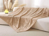 Cooling Weighted Blanket, Summer Cooler Quilt with Knitting Cotton Fabric for Hot Sleepers, V1366-AZ2-W-14865