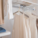 Space Saving Expandable ABS Hangers Coffee Heavy Duty for Hanging Clothes 10Pcs V1369-AZ3-W-18438