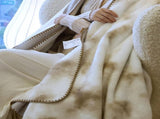 Coffee color Luxury Mink Velvet Ink Print Blanket - High-Quality Warmth for Your Home V888-ELOSUNG34281