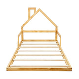 Pine Wood Floor Bed House Frame for Kids and Toddlers V63-843091