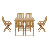 Gardeon Outdoor Dining Set 7 Piece Wooden Table Chairs Setting Foldable ODF-V-DINING02-TK-ABCD