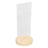 Coffee Capsule Holder Acrylic Bamboo Wood 48 Holes Rotatable Pod Rack Stand for Home V1294-YM0523-3113220037911
