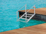Dock Ladder 4 Step, Dock Stairs 30''-38'' Adjustable Height, 227 kgs Load Capacity, Aluminum Pontoon V952-MTFSTWJFHXJD56RPMV0