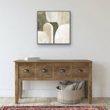 Green Abstract Artwork Framed Wall Art 80x80cm V637-E592655