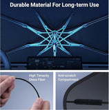 Car Windshield Sunshade Umbrella, Titanium Silver UV And Heat Blocking Foldable Cover With 360 V1237-ZY-807-097