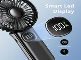 5 Adjustable Speeds Personal Fan with Lanyard,180&deg Foldable V1259-DP01-A-3321
