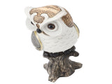 Owl Figurine Statue Resin Owl Sculpture Standing On Stump for Home Porch Patio Lawn Yard Decoration V1294-YM0901-3115240062912