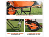 Wheelbarrow Cart One Wheel Garden Dump Cart 330 lbs Yard Utility Cart V952-FDL2LHYTC1JLDOIX6V0