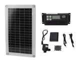 Solar Panel Kit Polycrystalline 100A Controller 10W 18V Solar Charging Panel with Battery Box Pump V1294-YM0901-3111230168011