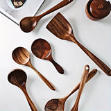 7-Piece Natural Teak Wooden Spoons for Cooking Set V728-PBVG11048