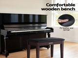 Alpha Piano Bench Stool with Storage Wooden PU Leather PSTOL-STR-55-BR