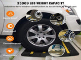 Curb 2 Pack, 6.5 cm Rise, Rubber Driveway Ramps, Heavy Duty 15 tons Weight Capacity Threshold V952-ZXDBLYPDGB2483DSGV0