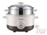 Devanti 3L Rice Cooker Small 6 Cup Multi Cooker with Steamer RC-A-3L-BG