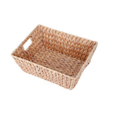 Handwoven Storage Basket, Natural Desk Organizer And Decorative Tray, Versatile Bin For Coffee Table V1192-AZ-W-24357