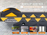 Rubber Curb Ramp 2 Pack, 11 cm Rise Height Heavy-Duty 15 tons Load Capacity Threshold Ramps, V952-SJDLYPDGB2197XYY7V0
