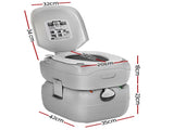 Weisshorn 22L Portable Camping Toilet Outdoor Flush Potty Boating CAMP-TOILET-22L-T