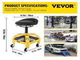 Rolling Garage Stool, 300LBS Capacity, Adjustable Height from 24 in to 28.7 in, Mechanic Seat with V952-HSGLJGCKXCDBDZBARV0