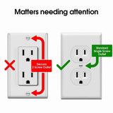12-Pack Safety Self-Closing Outlet Covers, Wall Socket Plate Automatic Sliding Cap Cover for Child V1192-AZ-W-23110