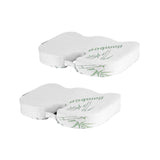 2 x Bamboo Memory Foam Pressure Relief Seat Cushion V915-MB0001X2