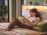 Artiss Queen Bed Frame with Storage Charging Station & LED White BFRAME-G-CORE-Q-BK-ABC