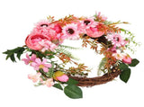 Artificial Flower Wreath Simulation Peony Door Hanging Garland Festivals Party DecorationPink V1294-YM0710-3115210132511