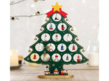 Christmas Tree Advent Calendar 24 Days Countdown to Christmas Tabletop Wooden Advent Calendar Tree V1263-JX-1345