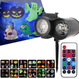 Ground Insert Outdoorproof Lawn Dual-Tube Projection Light - LED Halloween & Christmas Dynamic V888-ELOSUNG13053