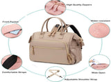 Convertible Diaper Bag - Wide Opening - 14 Pockets - Stylish - Baby Changing Bag - with Stroller V1188-ZXY-10165