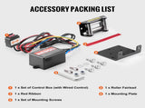 Electric Winch, 1361 kg Line Pull Capacity, 12V DC ATV/UTV Winch with 0.5 x 1188.7 cm 7 Strands V952-ATVGSSJPYXYK43JX7V9