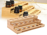 35mm Hole Diameter Bamboo Essential Oil Bottle Display Rack Stand Essential Oil Storage Box V1294-YM0901-3118200114311