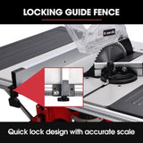 BAUMR-AG 2000W 255mm 10" Compound Table Saw, with Stand, Expandable Worktop, Vacuum Port, 45 Degree V219-SAWTBLBMX50A