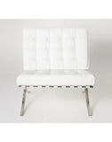 White Barcelona Chair - Classic Version - Replica V1041-JMC-1085WHITE