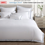 Private Collection 600TC Santiago Steel Cotton Sateen Quilt Cover Set Queen V442-LED-QUILTCS-SANTIAGO-STEEL-QS