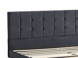 Levede Fabric Bed Frame Double Mattress Grey BF1041-D-GY