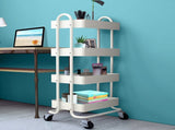Levede 4 Tiers Kitchen Trolley Cart White HO0576-4-WH_NZ
