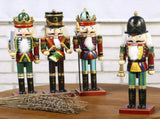 4Pcs 30cm Christmas Nutcracker Soldiers Wooden Soldier Nutcracker on Stand Home Decor Christmas Gift V1294-YM0717-10065654