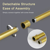 Vintage Gold Wall-Mounted Clothes Rack Strong Metal Garment Hanging Rail V767-JJ-ZZ183-GLD
