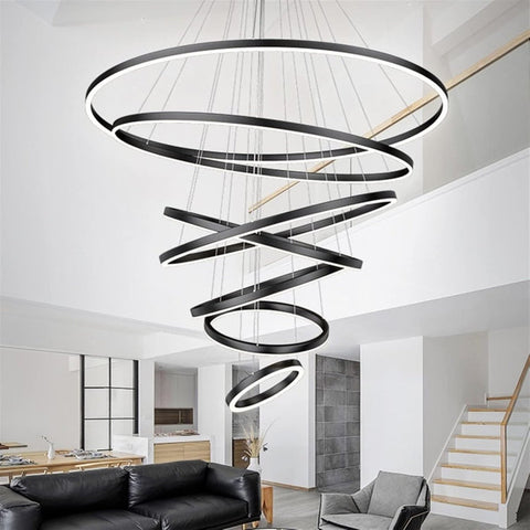 BAMDECOR A18815 Nordic Home Decor Dining Room Pendant lamp lights Ceiling Lamp Hanging Light V255-BAM-18815/7-BLK