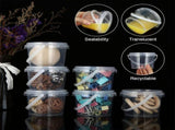 12 Pcs 10 oz Slime Containers with Lids,Clear Plastic Storage Containers,Empty Bucket with V1192-AZ-W-17921