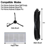 Luolandi Filter Side Brush Roller Brush For IHome Self Empty Robot Vacuum Cleaner IHRV6 IHRV14 Home V1189-LWWAL-20260327-04703